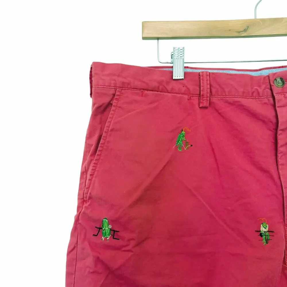 Polo Ralph Lauren Pink Pickle Ball Cricket Stretch Classic Fit Chino Shorts 42